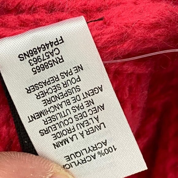 NWT Nordstrom Free Press Infinity Knit Scarf Red Grey New With Tags Warm Cozy - Picture 3 of 7